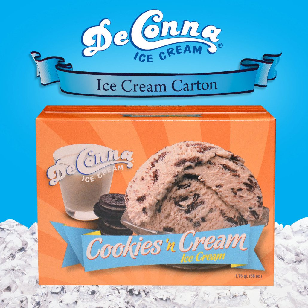 Cookies n Cream Ice Cream DeConna Wholesale Half Gallons