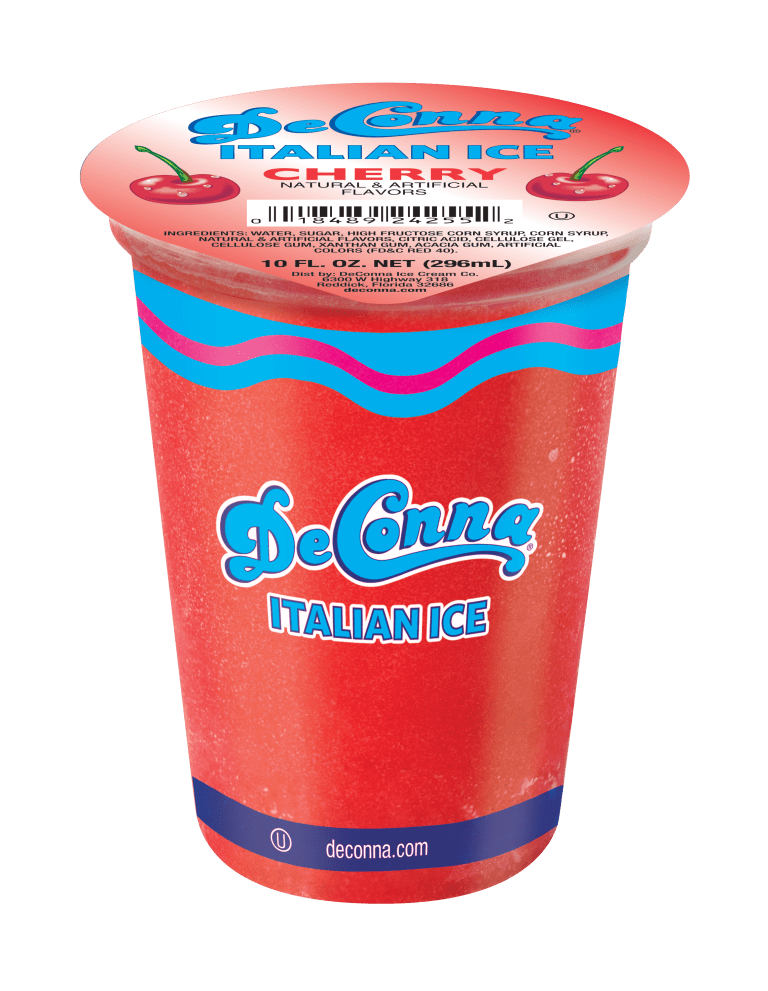 DeConna Cup 10oz_Cherry - DeConna Ice Cream cherry italian ice