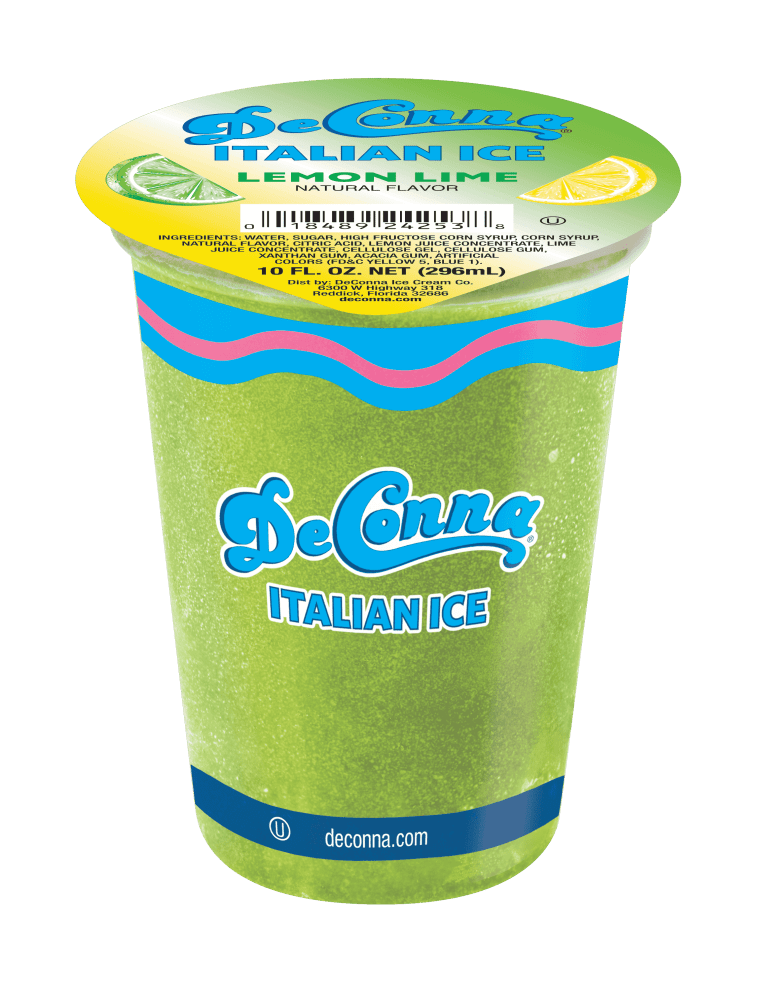 DeConna-Cup-10oz_Lemon-Lime - DeConna Ice Cream lemon lime italian ice