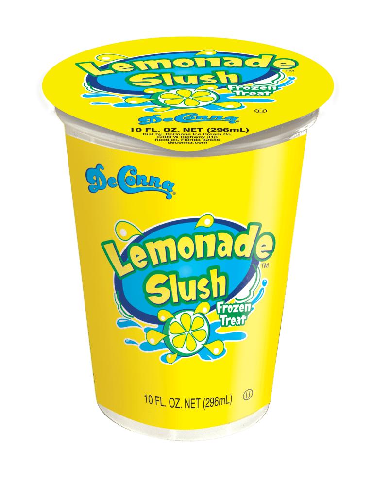 DeConna Cup 10oz_Lemonade-Slush - DeConna Ice Cream frozen lemonade slush cups