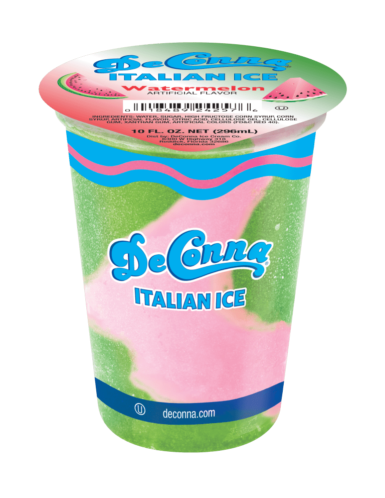 DeConna Cup 10oz_Watermelon - DeConna Ice Cream watermelon italian ice cup
