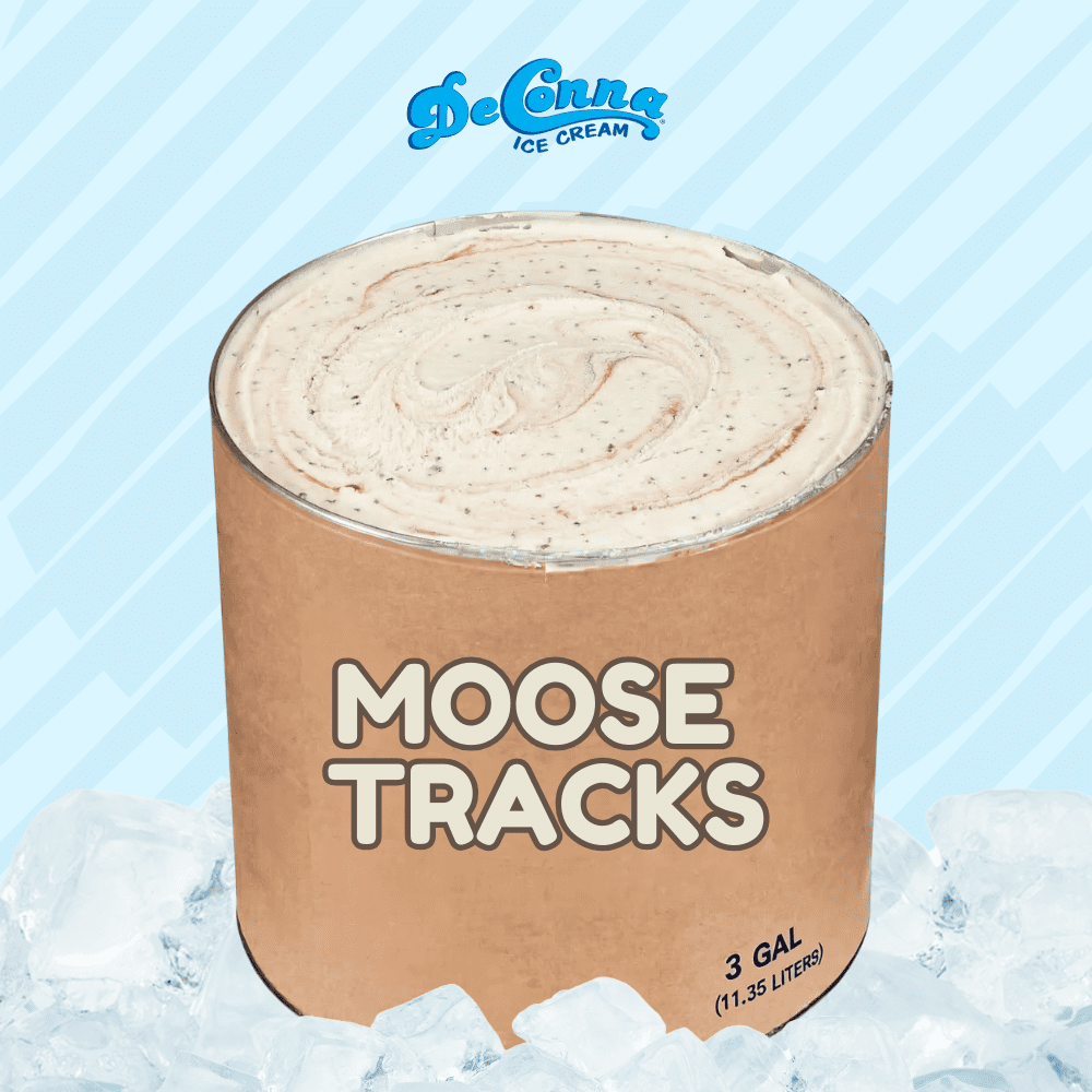 Moose Tracks Ice Cream 3 Gallon Tub _ DeConna - DeConna Ice Cream