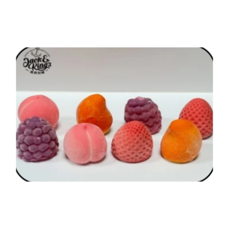 Mix Pops Mini Fruit Ice Cream Jack & King's Mix Pops mini fruit ice cream shaped like grapes, peaches, strawberries and mangoes