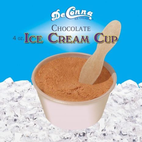 No Sugar Added Chocolate Ice Cream Cup 4oz DeConna 4oz no sugar added chocolate ice cream cup with wooden spoon