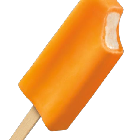 Orange Dream Ice Cream Bar 3oz Blue Ribbon Classics 3oz orange dream ice cream bar with bite taken