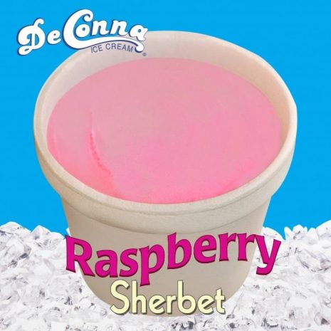 Raspberry Sherbet Cup 4oz DeConna 4oz raspberry sherbet cup with pink raspberry sherbet